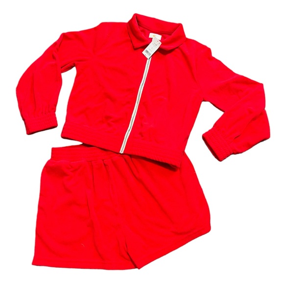 EVER AFTER***Red Terry Set Girls Size 12, 14 $116 - Picture 1 of 1